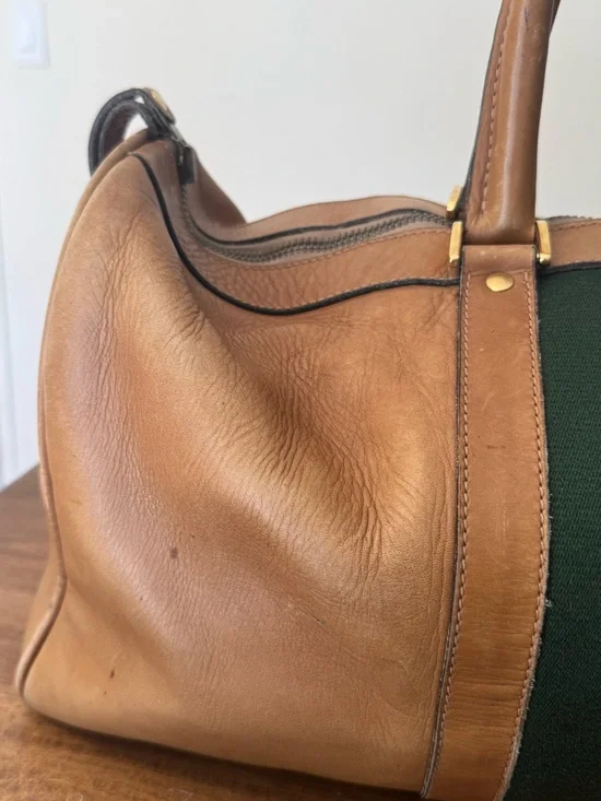 Vintage Gucci Leather Weekender Duffel Bag (project) - Picture 7 of 16